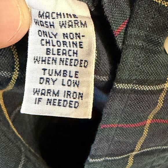 Ralph Lauren Shirt Mens Medium Green Plaid Classic Fit Long Sleeve Pony Logo - Picture 6 of 8